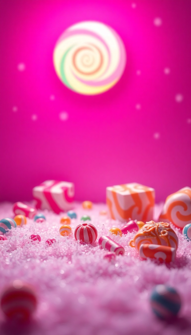 Best AI Mixed Candies Close Up Phone Exquisite Background